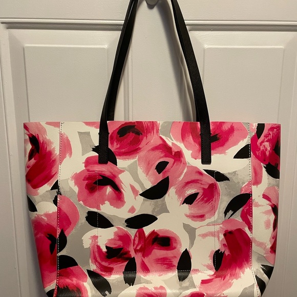 Kate Spade Clement Street Floral Pink and Black Tote Bag nwot - Picture 7 of 12